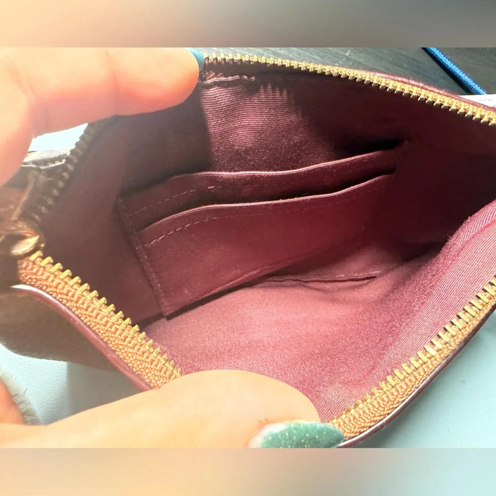 Coach Tan Leather Zip Wristlet - Picture 8 of 9